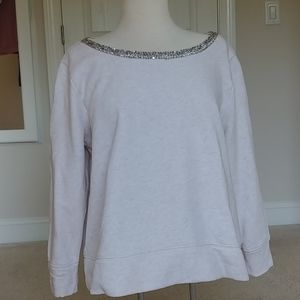 GAP boatneck design sweatshirt with embellishments